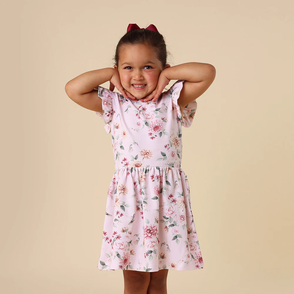 Birds & Blooms Short Sleeve Organic Dress - Image 6
