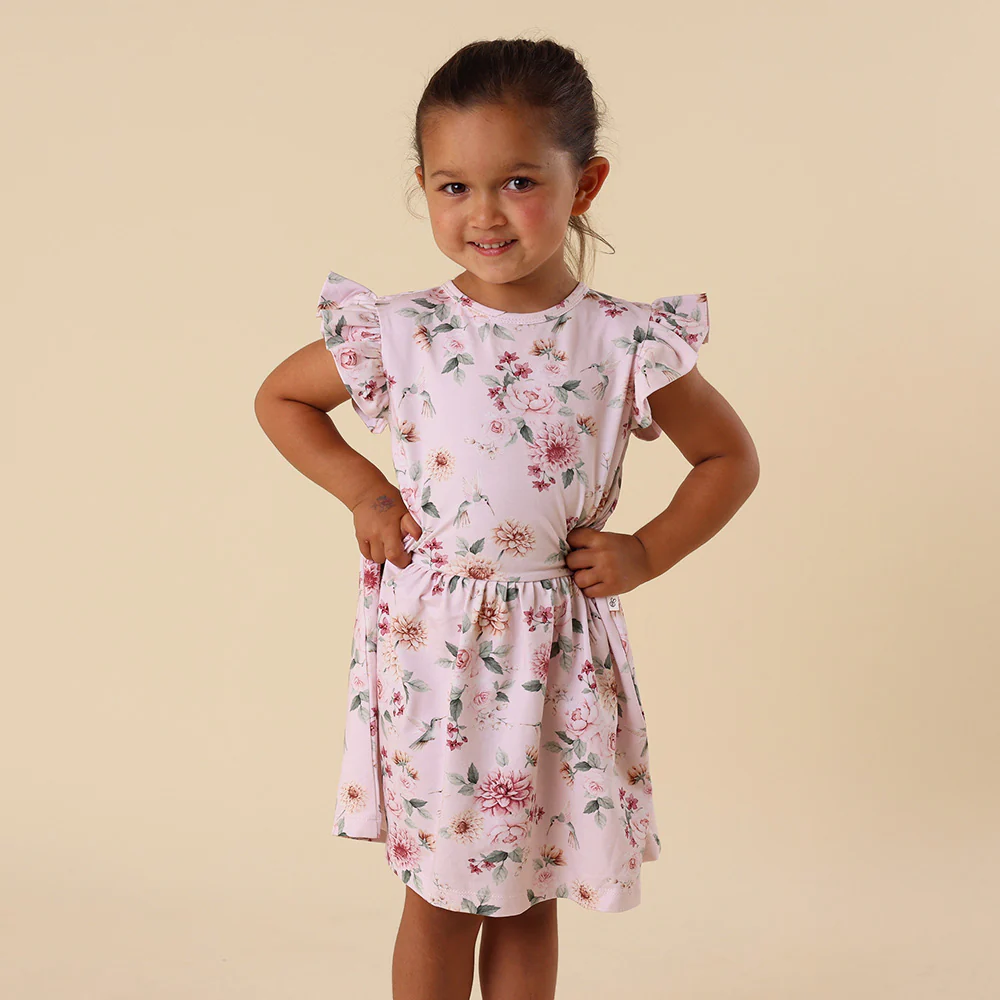 Birds & Blooms Short Sleeve Organic Dress - Image 7