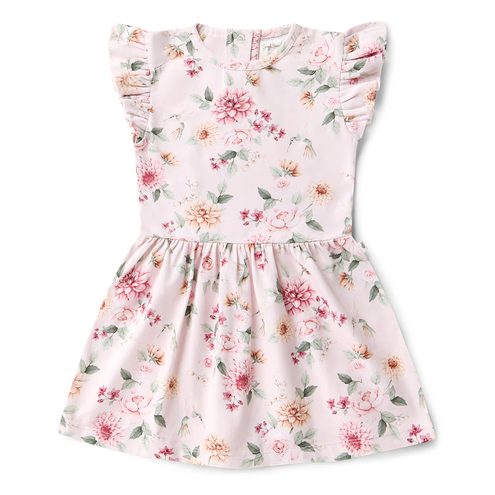 Birds & Blooms Short Sleeve Organic Dress - Image 8