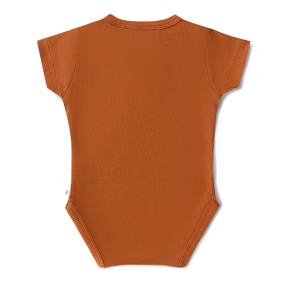 Biscuit Short Sleeve Organic Bodysuit - Image 5