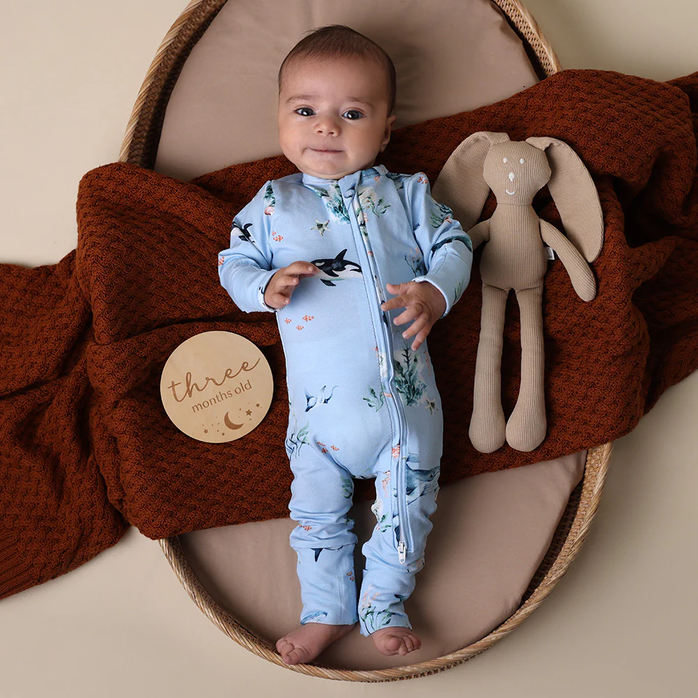 Blue Ocean Organic Snugglesuit Convertible Romper - Image 5
