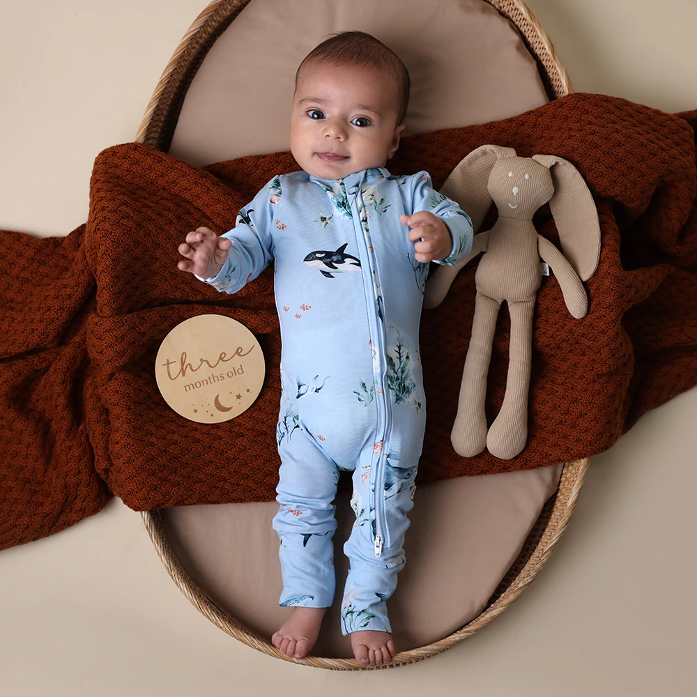 Blue Ocean Organic Snugglesuit Convertible Romper - Image 7
