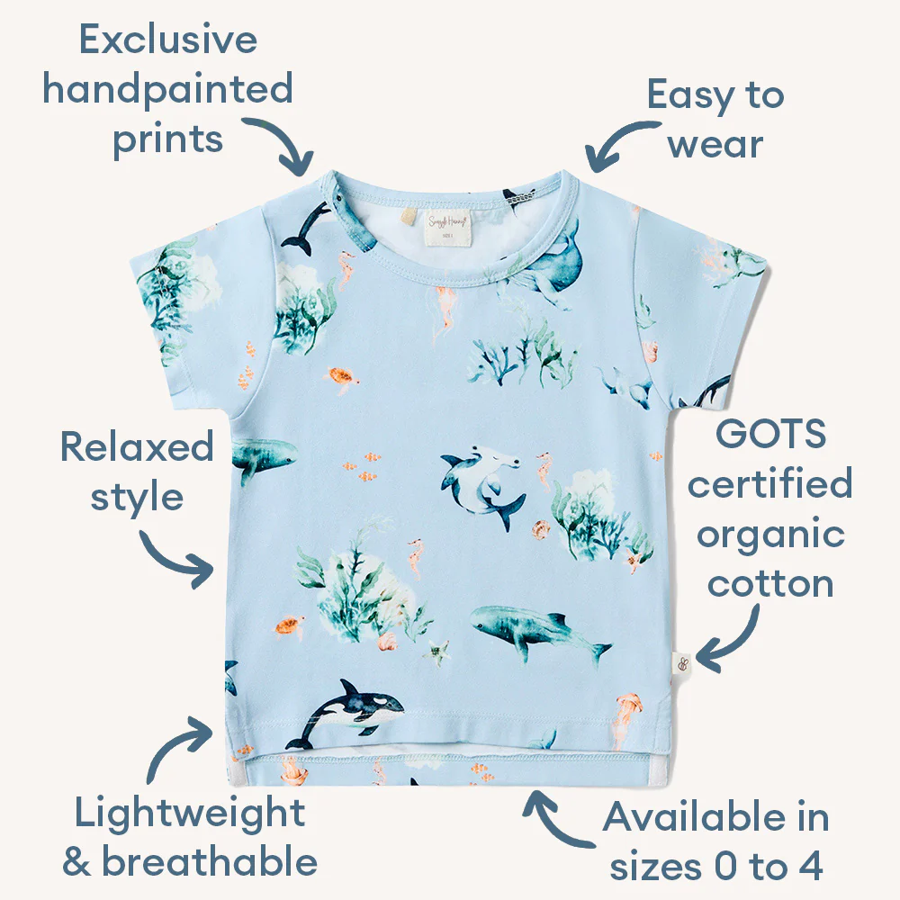 Blue Ocean Organic T-Shirt - Image 5