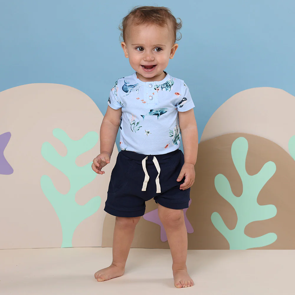 Blue Ocean Short Sleeve Organic Bodysuit - Image 3