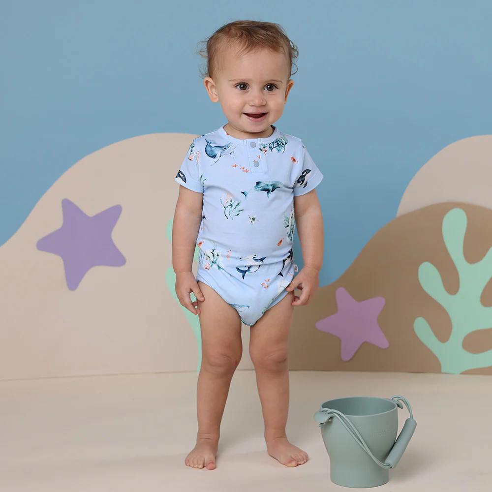Blue Ocean Short Sleeve Organic Bodysuit - Image 7