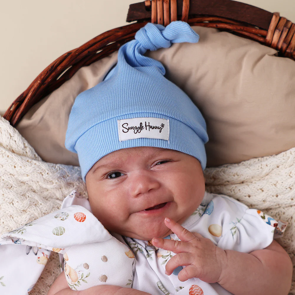 Bluebell Ribbed Organic Knotted Beanie - Image 4