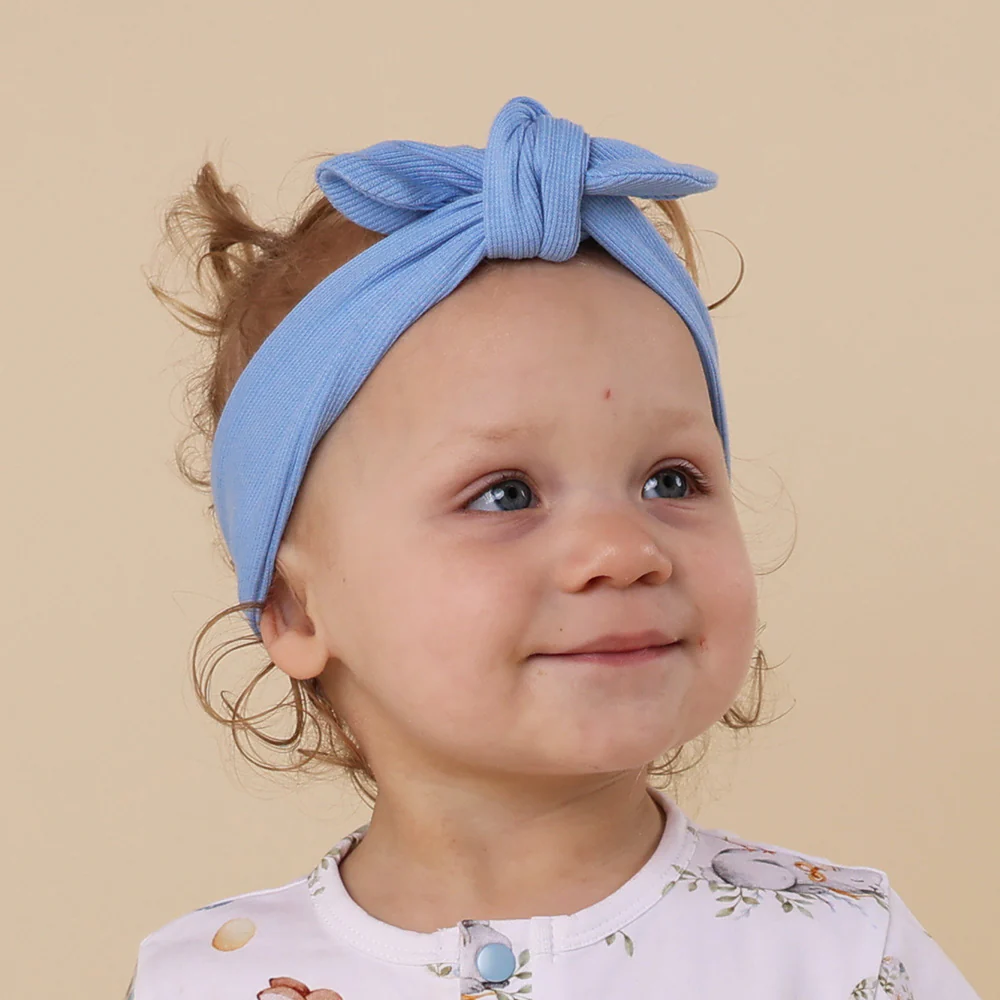 Bluebell Ribbed Organic Topknot - Image 3