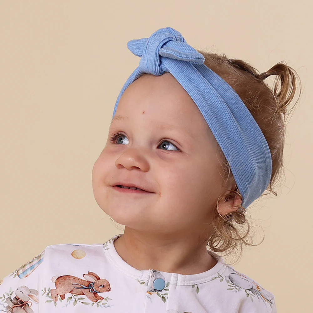 Bluebell Ribbed Organic Topknot - Image 4