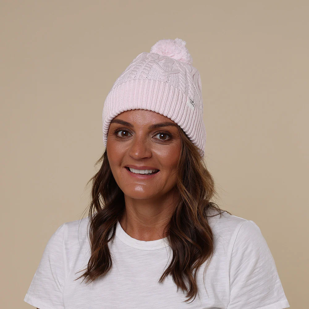 Blush Pink Organic Adult Knit Beanie - Image 5