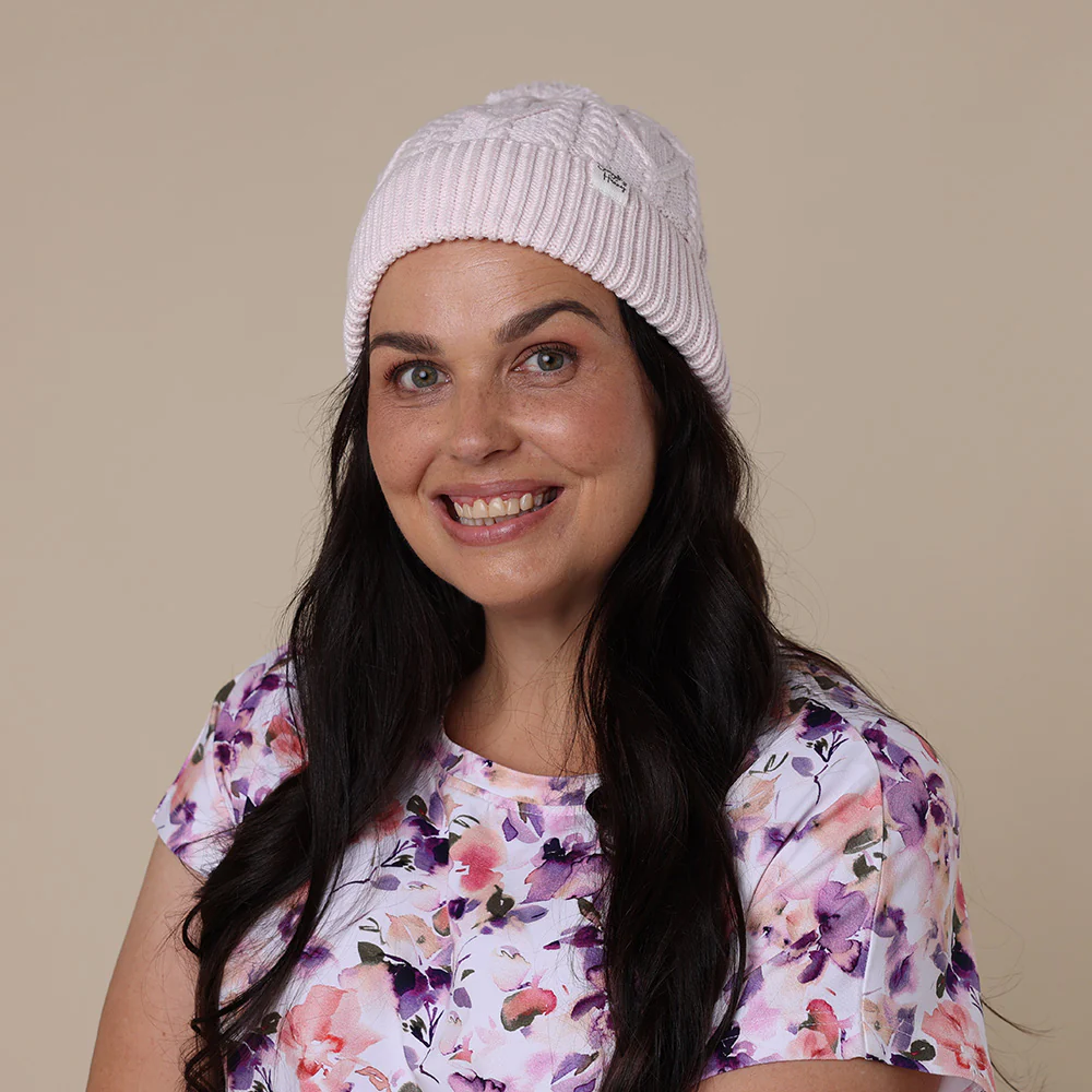 Blush Pink Organic Adult Knit Beanie - Image 6