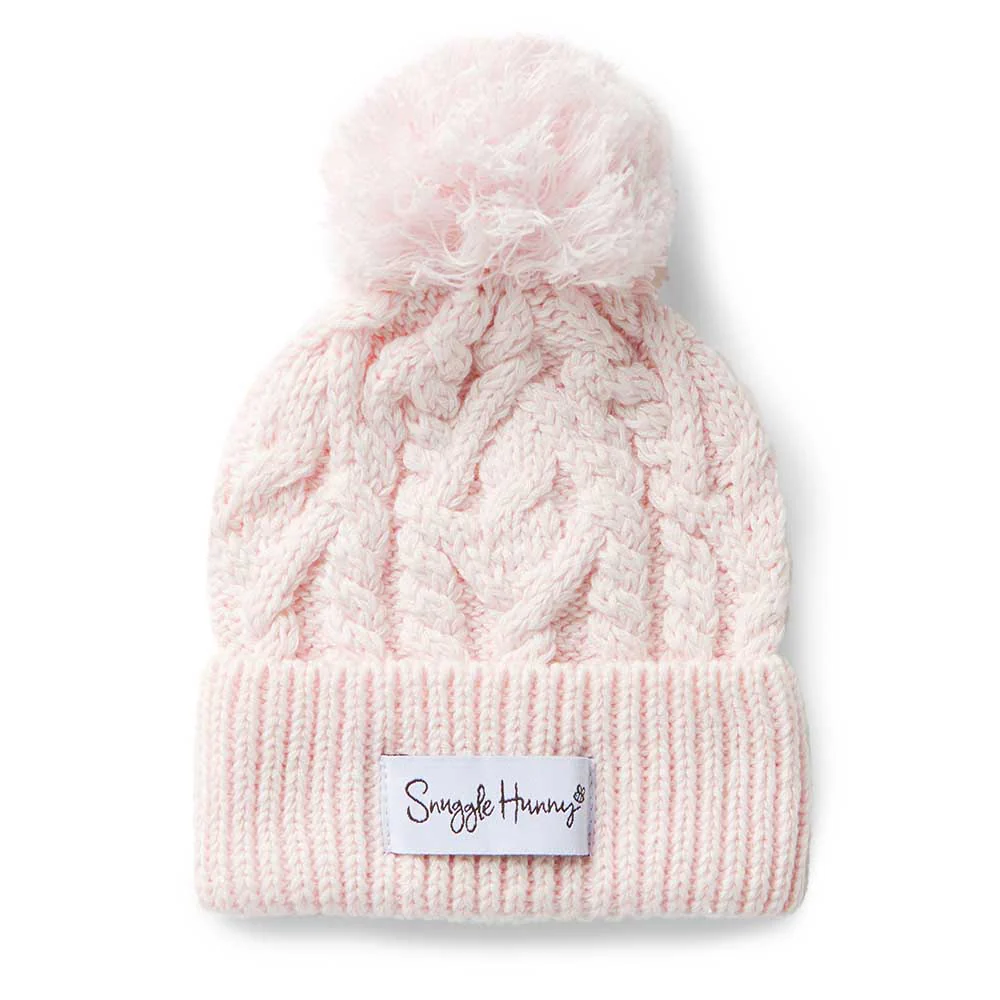 Blush Pink Organic Baby Knit Beanie - Image 4