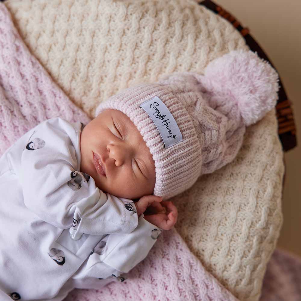 Blush Pink Organic Baby Knit Beanie - Image 6