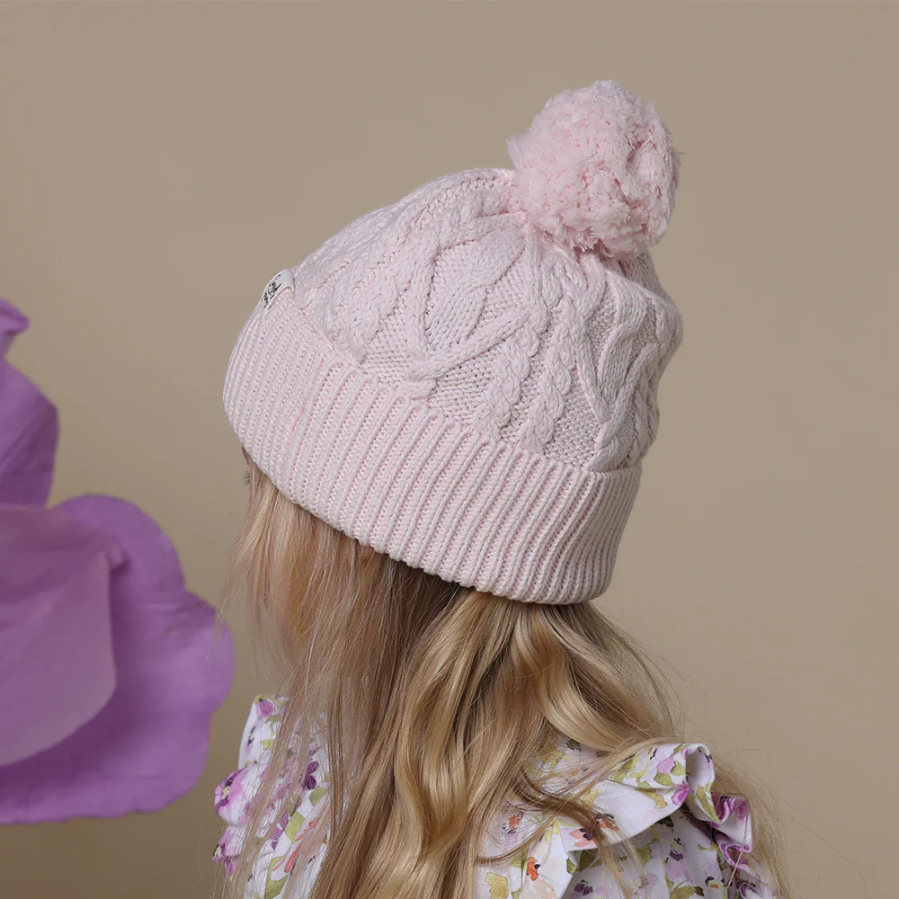 Blush Pink Organic Baby Knit Beanie - Image 7