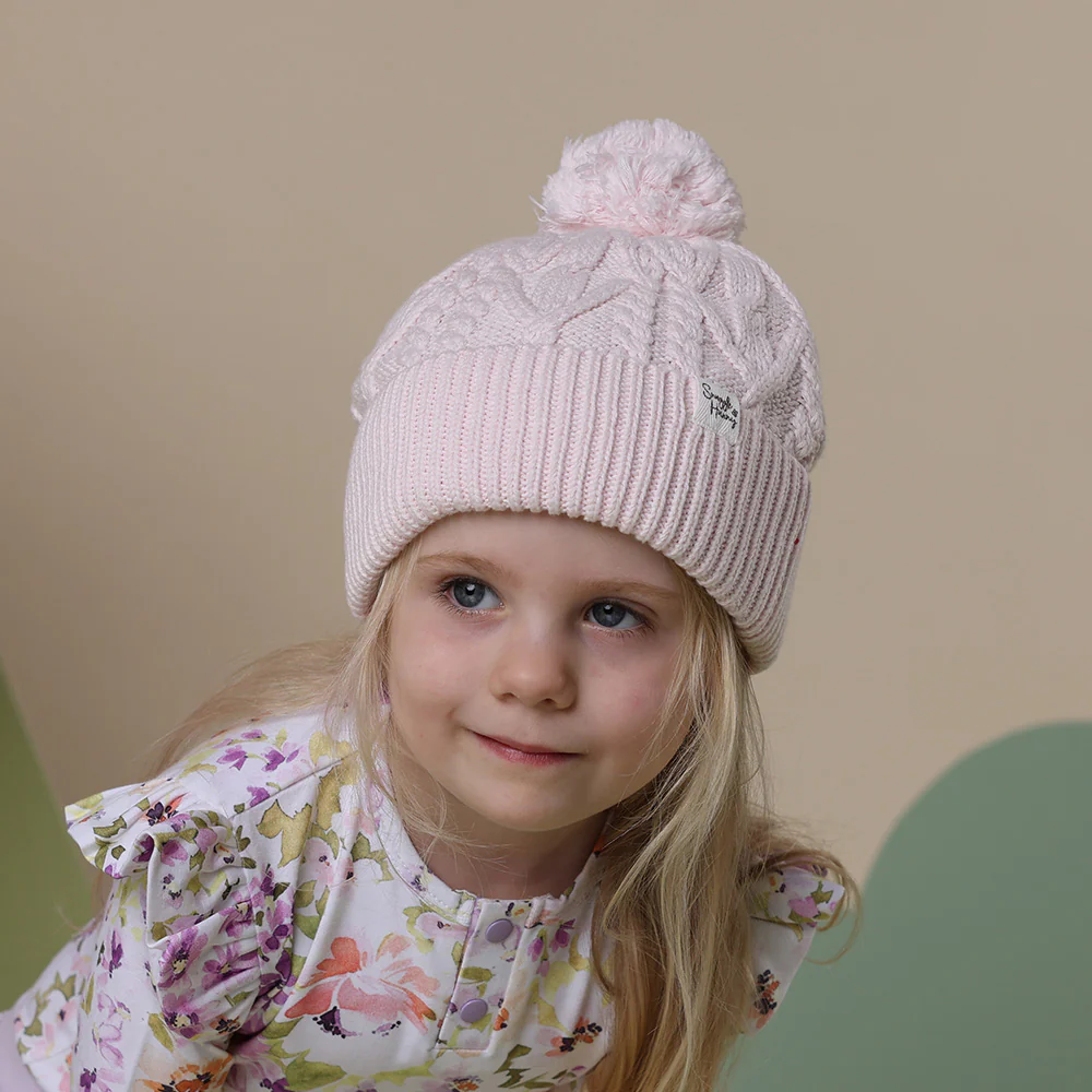 Blush Pink Organic Baby Knit Beanie - Image 9