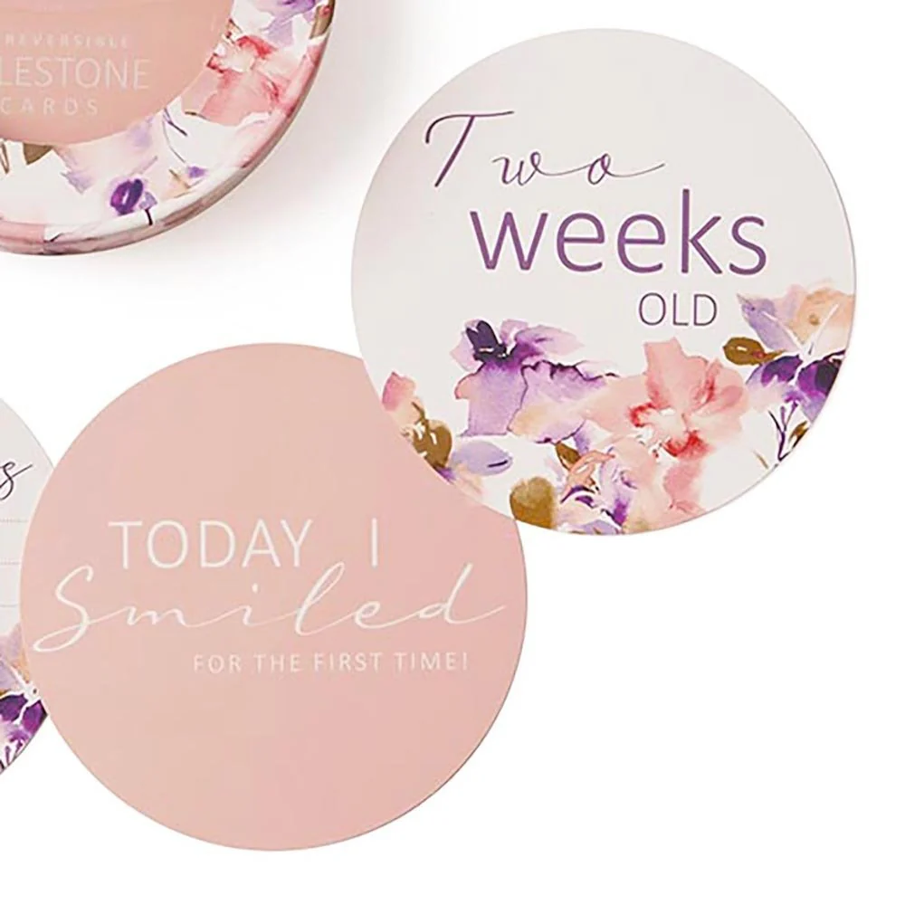 Blushing Beauty & Musk Pink Reversible Milestone Cards - Image 3