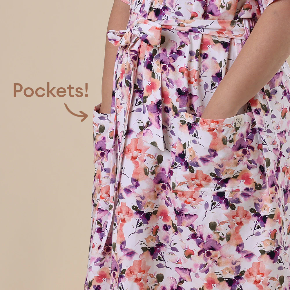 Blushing Beauty Organic Maternity Robe - Image 5
