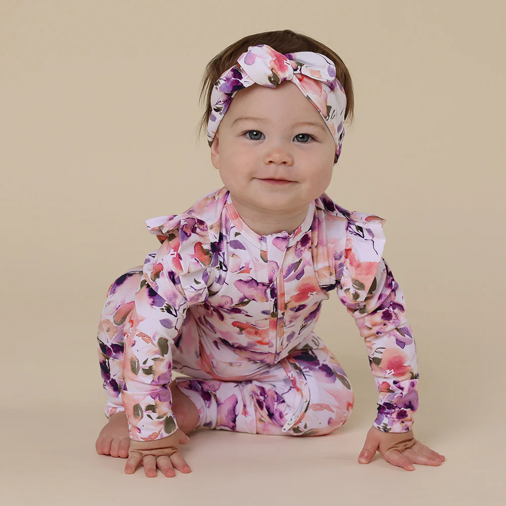 Blushing Beauty Organic Snugglesuit Convertible Romper with Frill - Image 6