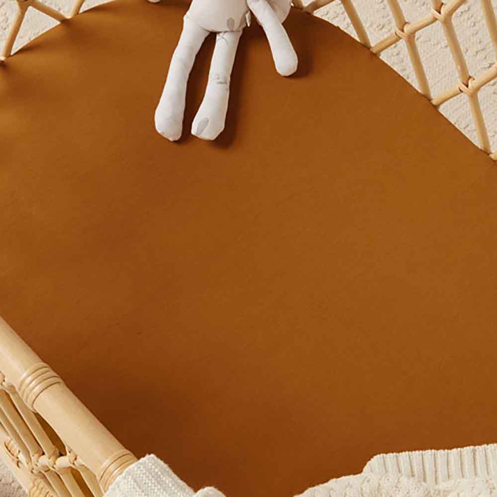 Bronze Organic Bassinet Sheet / Change Pad Cover - Image 2