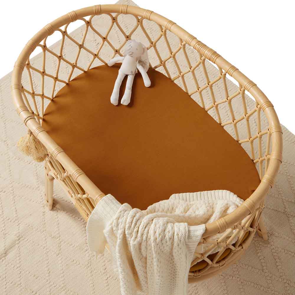 Bronze Organic Bassinet Sheet / Change Pad Cover - Image 5