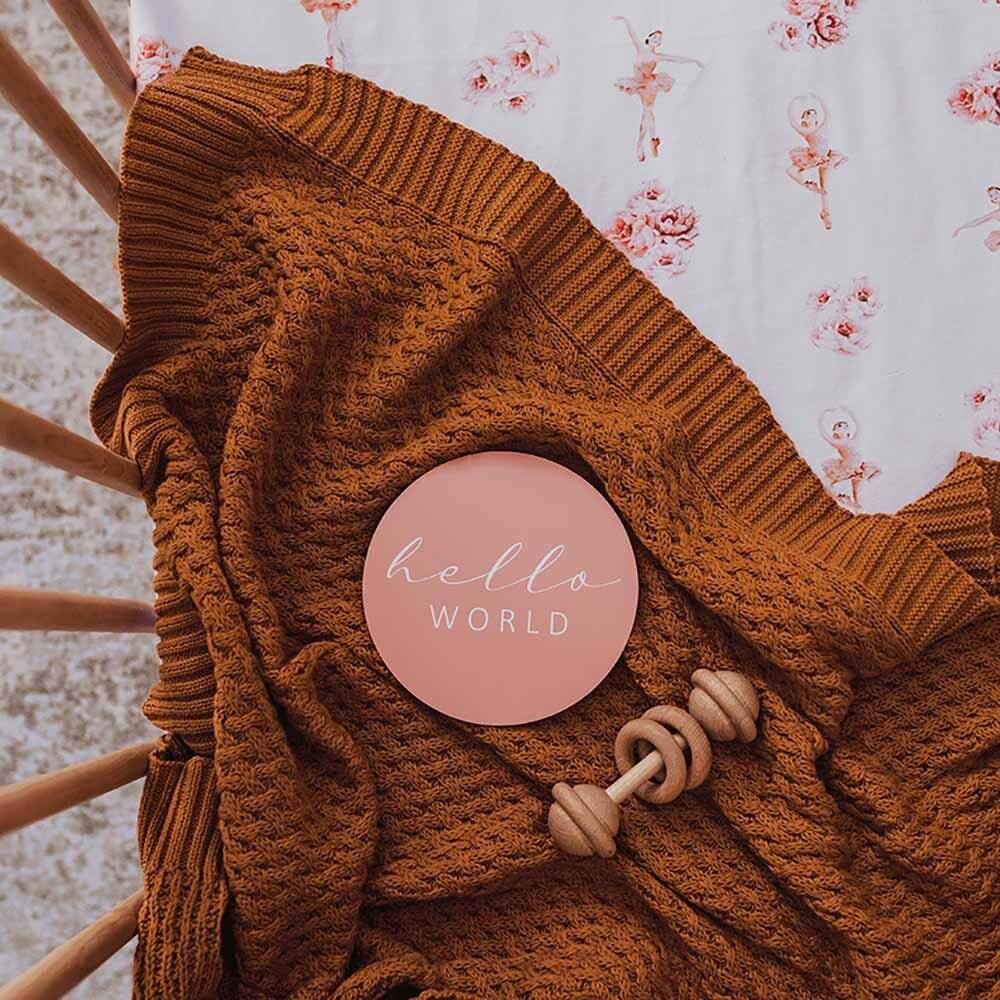 Bronze Diamond Knit Organic Baby Blanket - Image 5