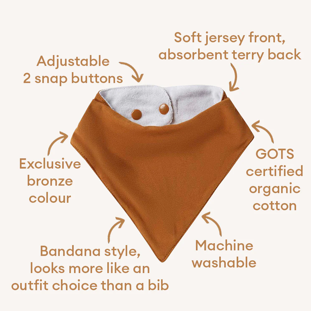 Bronze Organic Dribble Bib - Image 4