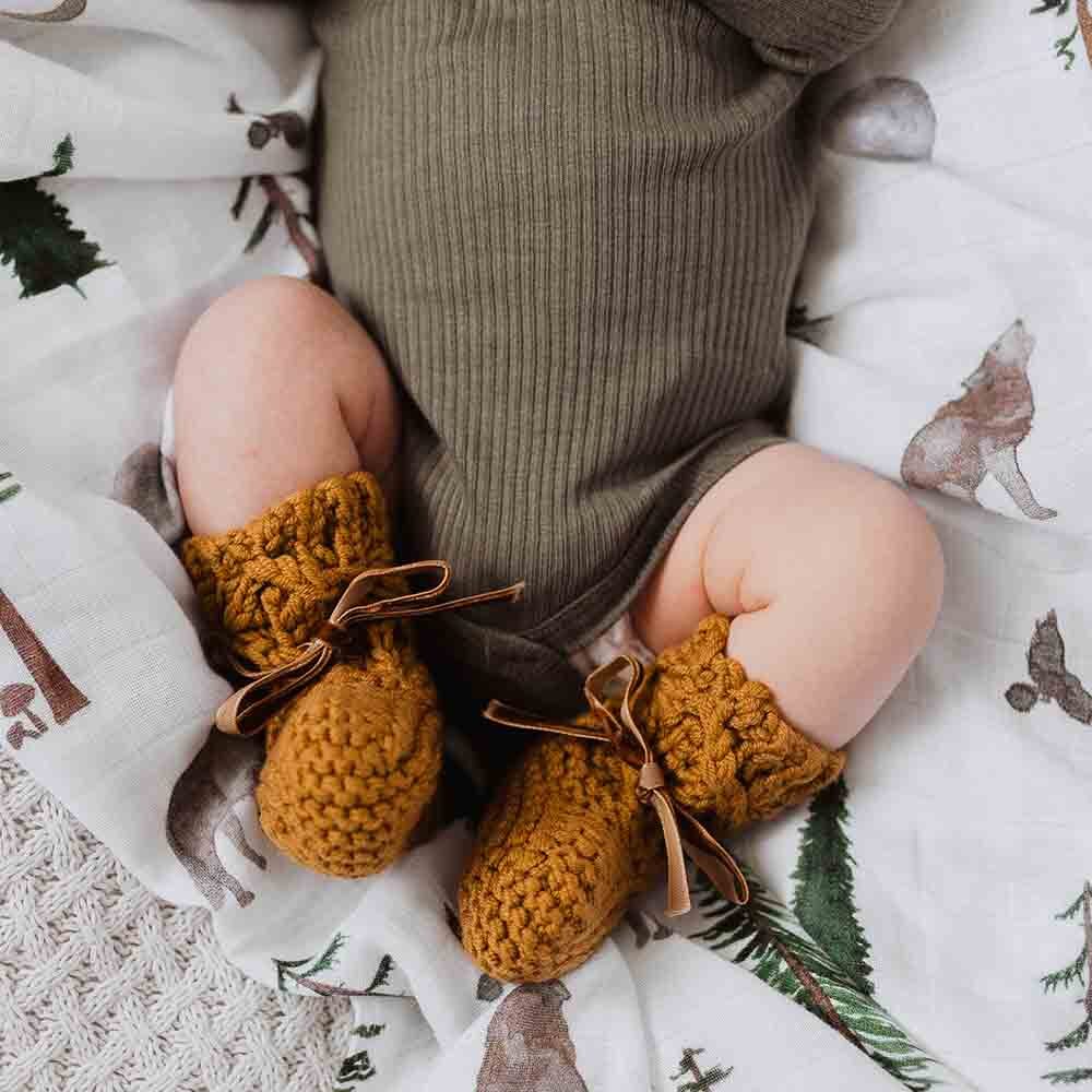 Bronze Merino Wool Bonnet & Booties - Image 7