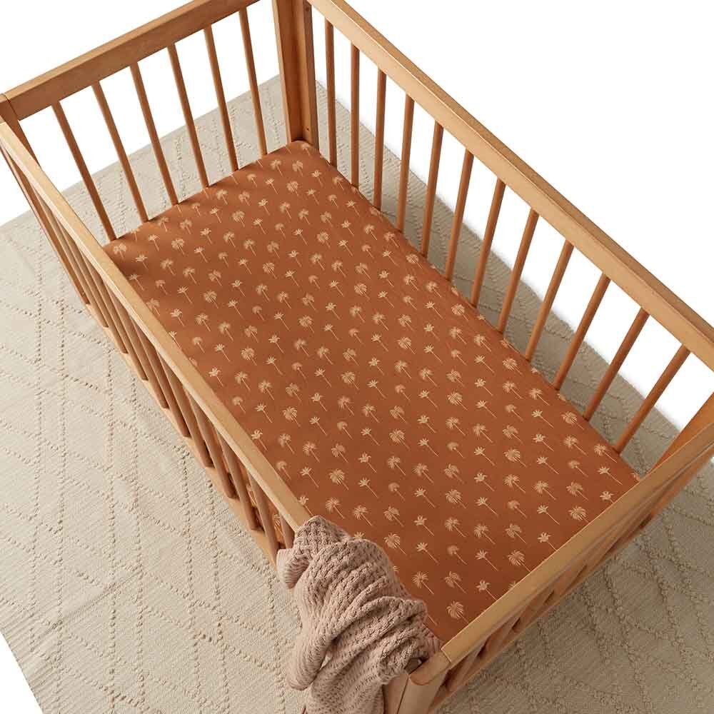 Bronze Palm Organic Fitted Cot Sheet - Image 3