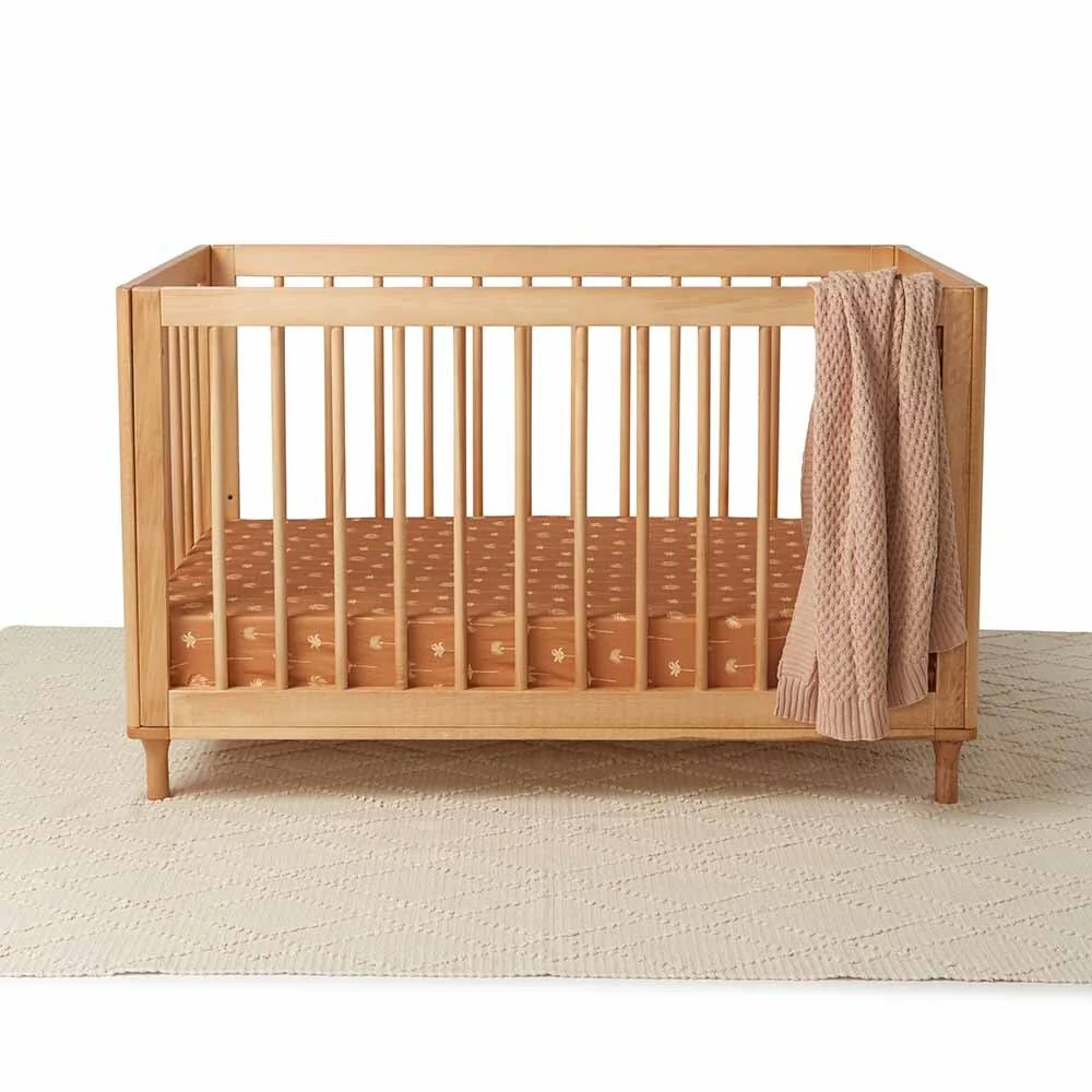 Bronze Palm Organic Fitted Cot Sheet - Image 4