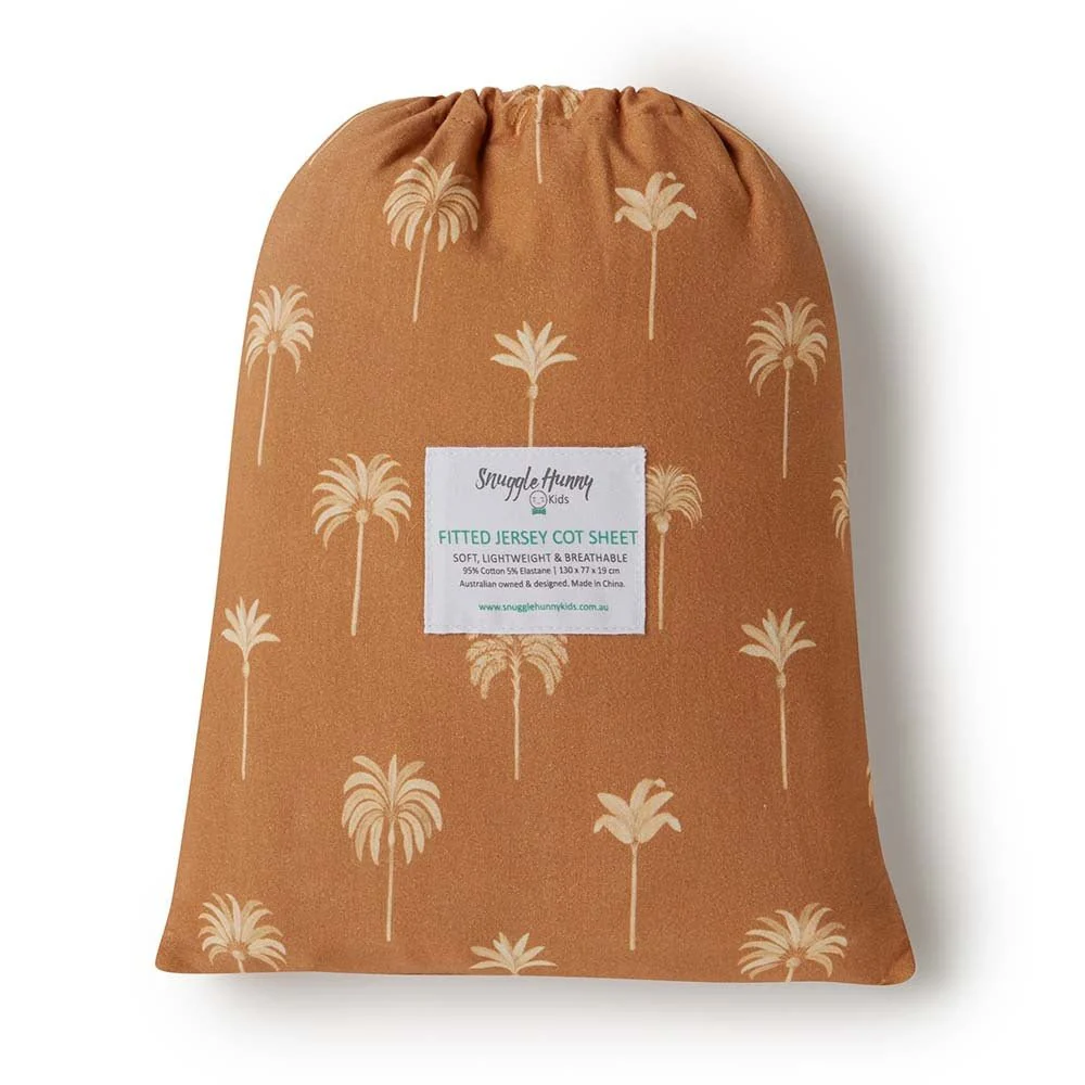 Bronze Palm Organic Fitted Cot Sheet - Image 5