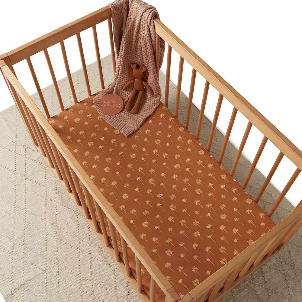 Bronze Palm Organic Fitted Cot Sheet - Image 6