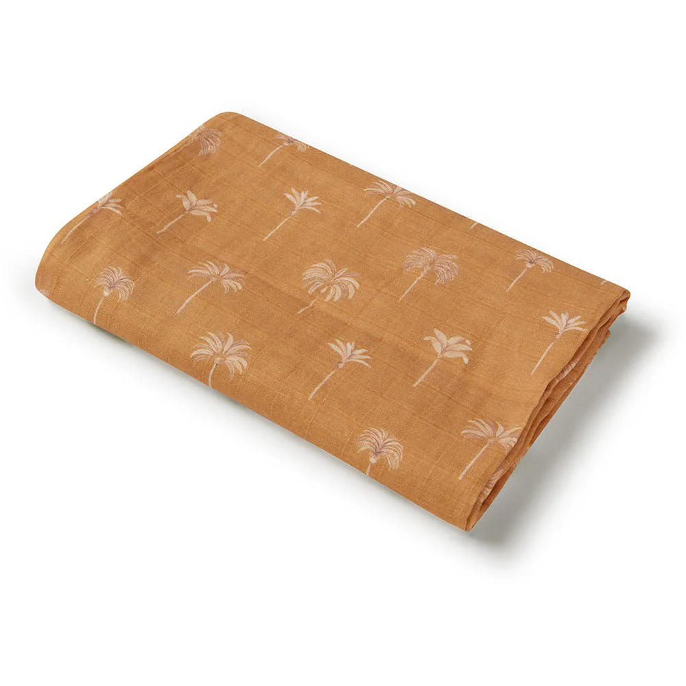 Bronze Palm Organic Muslin Wrap - Image 3