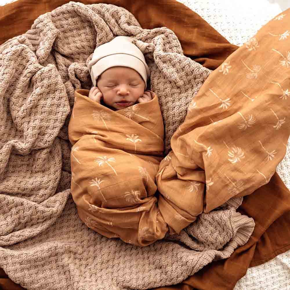 Bronze Palm Organic Muslin Wrap - Image 5
