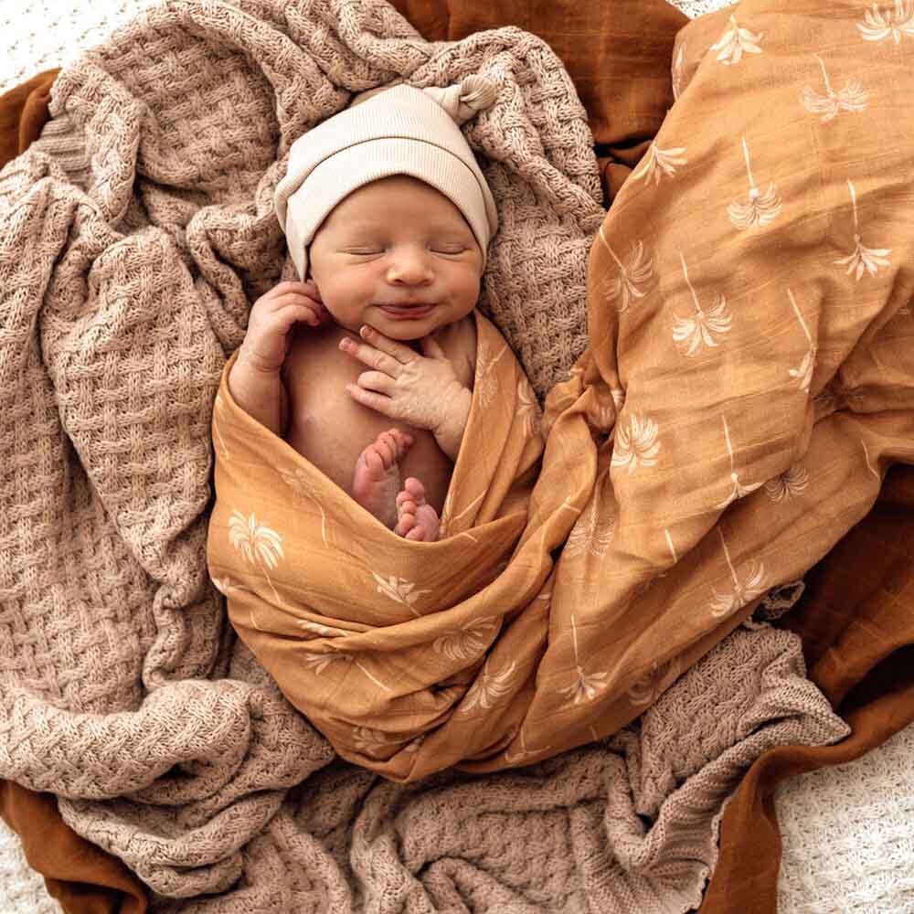Bronze Palm Organic Muslin Wrap - Image 6