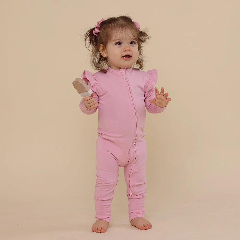 Bubblegum Organic Snugglesuit Convertible Romper - Image 2