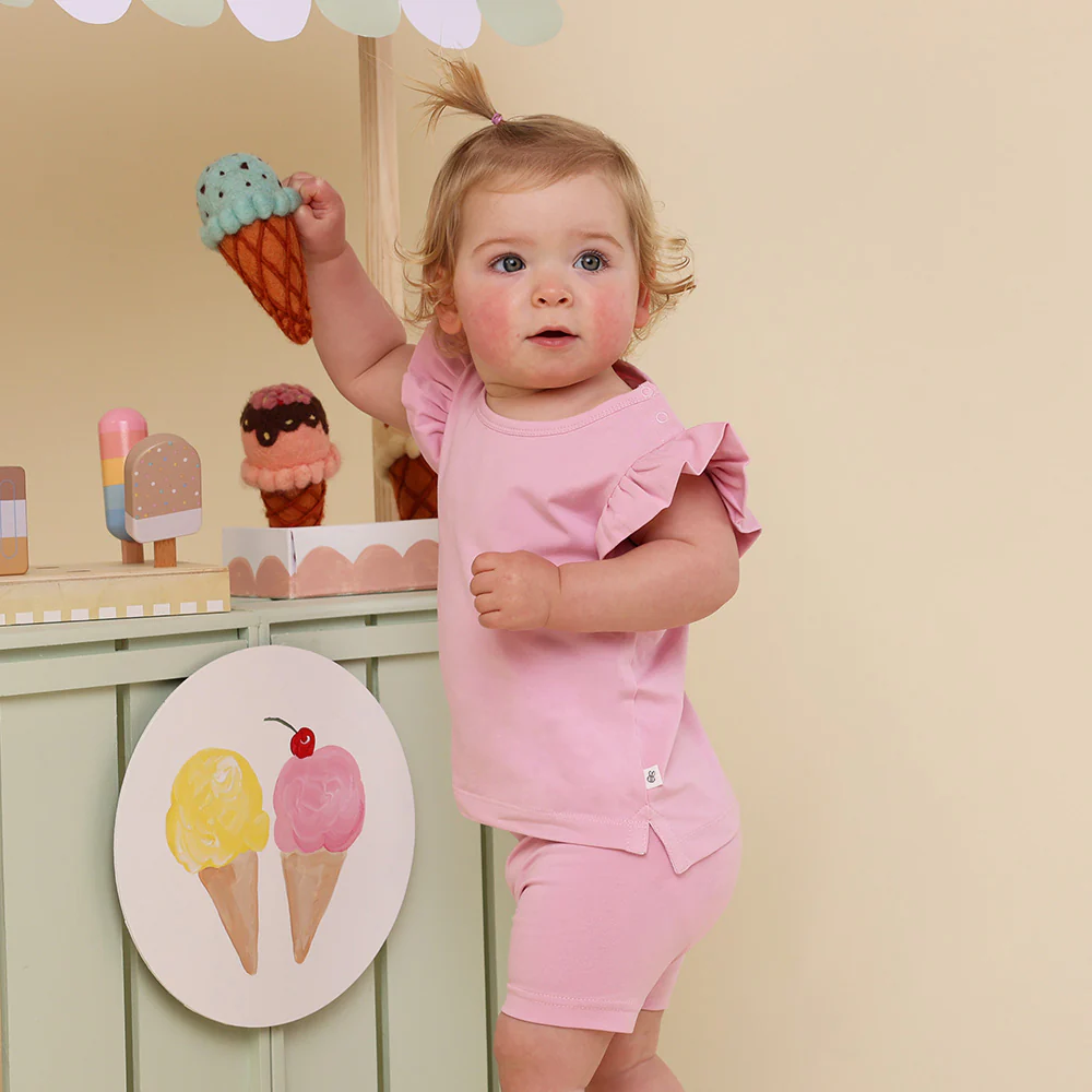 Bubblegum Organic T-Shirt with Frill - Image 2