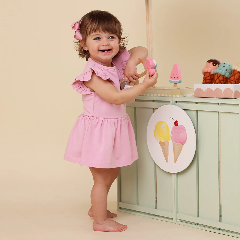 Bubblegum Short Sleeve Organic Dress - Image 2