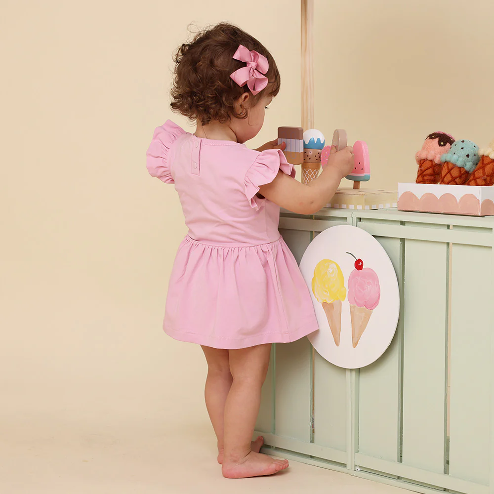 Bubblegum Short Sleeve Organic Dress - Image 5