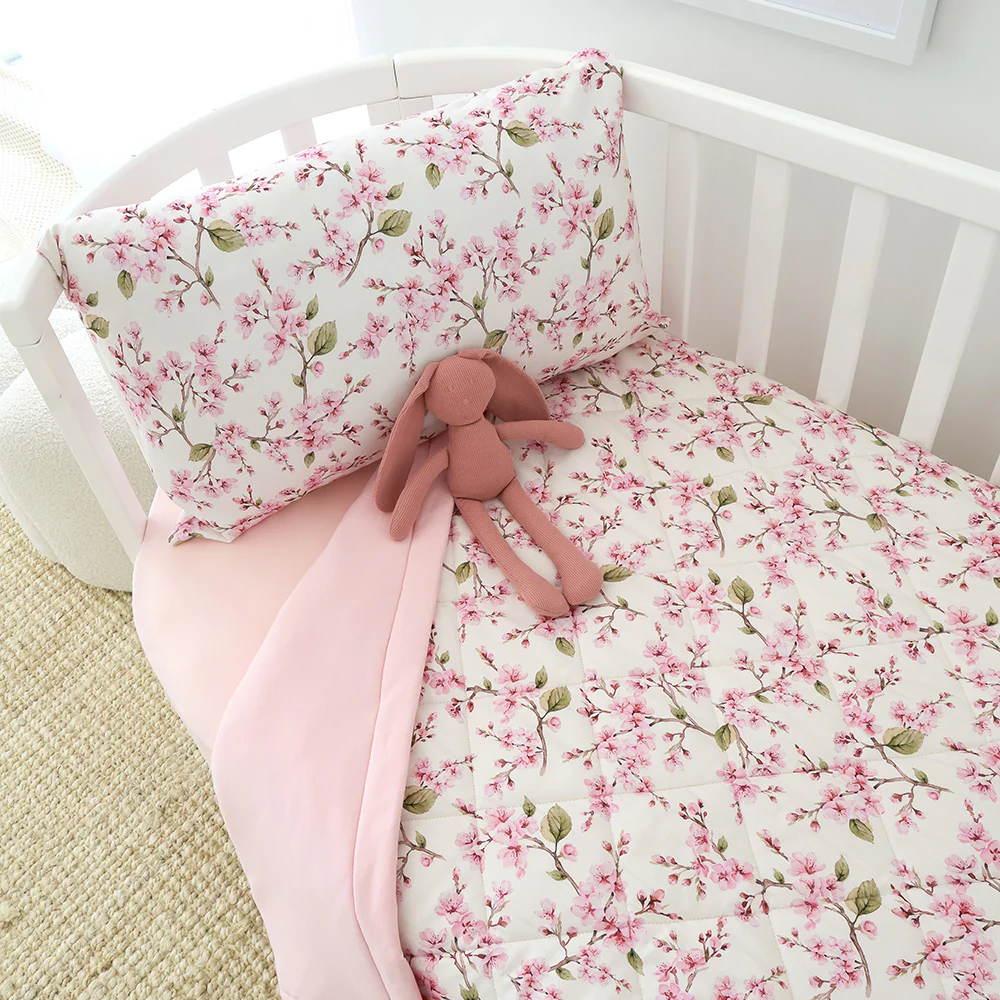 Cherry Blossom Organic Cotton Cot Comforter - Image 8