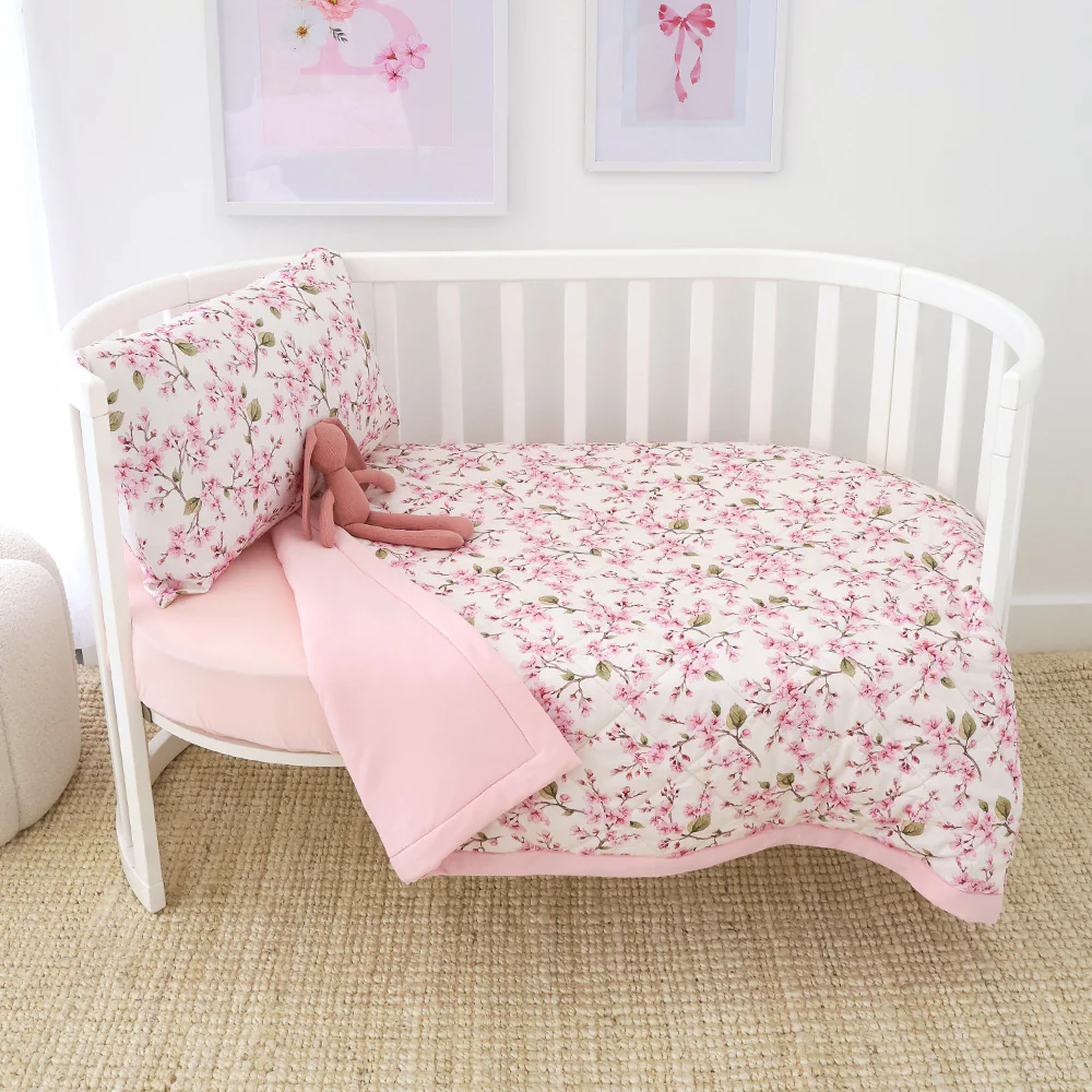 Cherry Blossom Organic Cotton Cot Comforter - Image 9