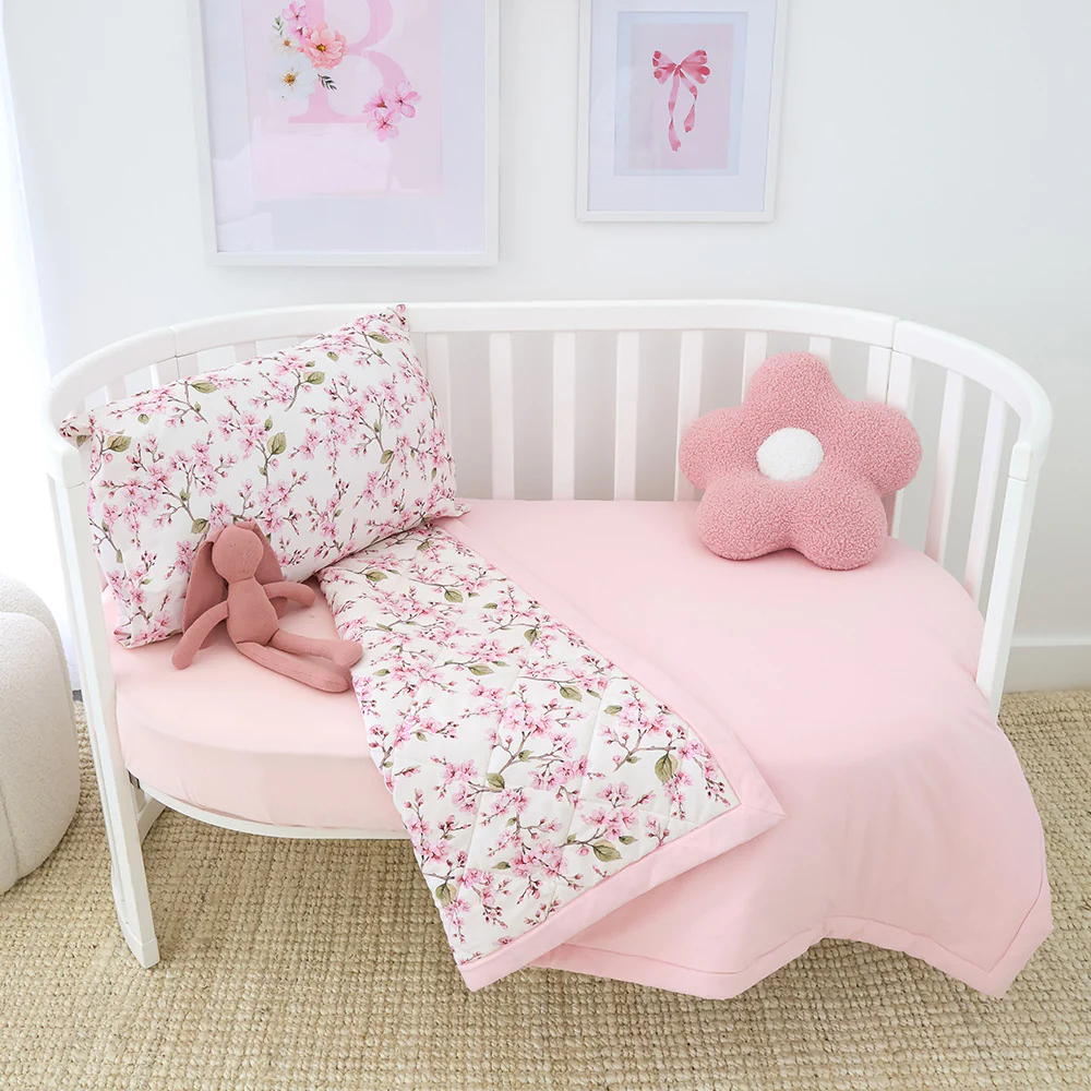 Cherry Blossom Organic Cotton Cot Comforter - Image 10