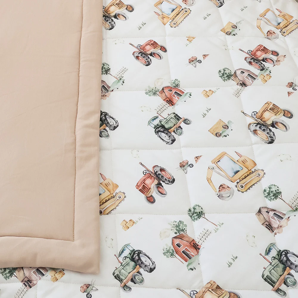 Diggers & Tractors Organic Cotton Cot Comforter - Image 3