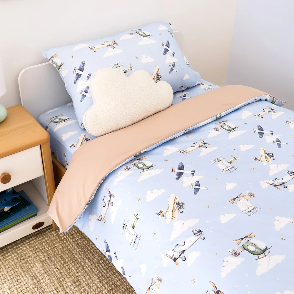 Bundle - Taking Flight King Single Bedding - 1 x Sheet + 1 x Quilt Cover + 1 x Pillowcase - Image 2