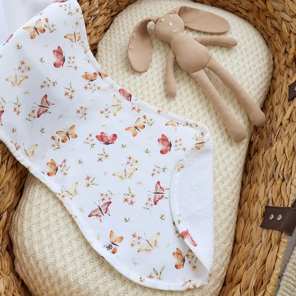 Butterfly Organic Cotton Burp Cloth - Image 3