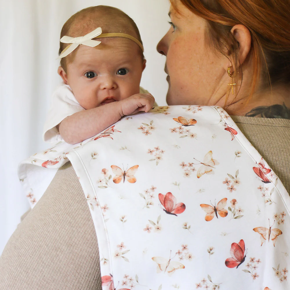 Butterfly Organic Cotton Burp Cloth - Image 4