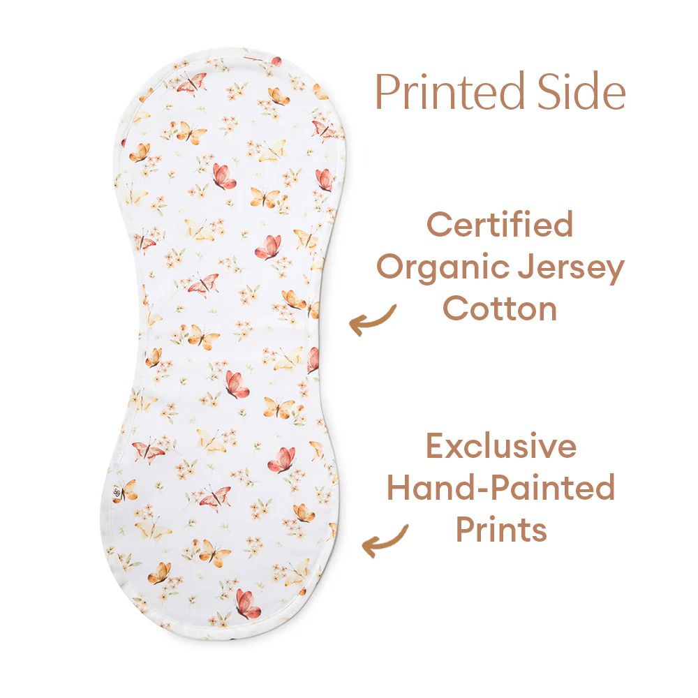 Butterfly Organic Cotton Burp Cloth - Image 5