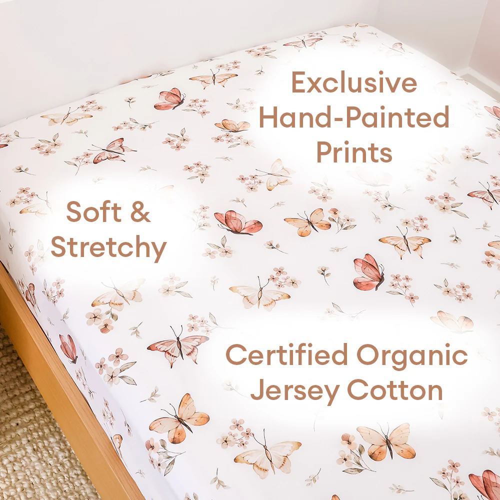 Butterfly Organic Cotton Fitted Sheet - Image 5