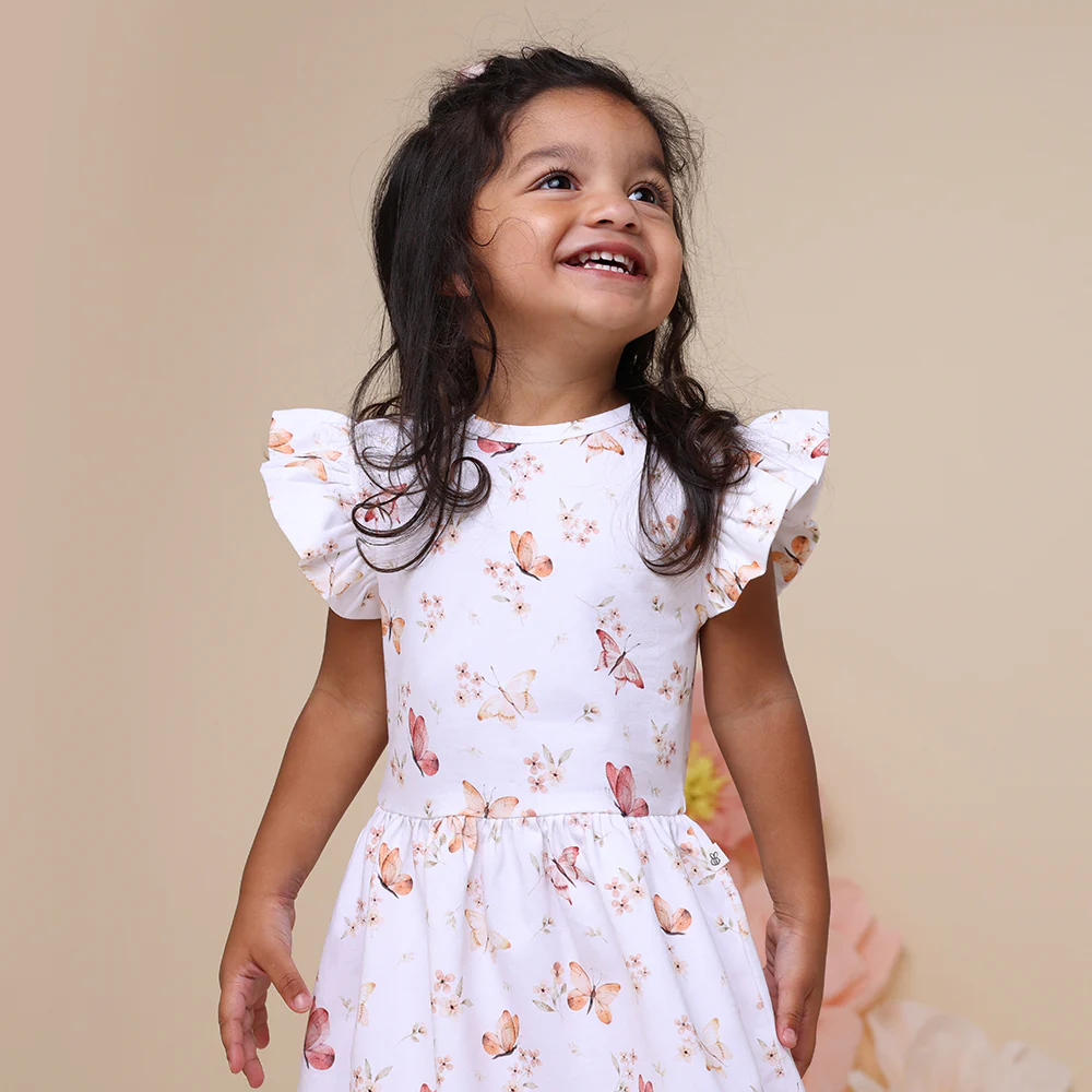 Butterfly Short Sleeve Organic Dress - Image 11