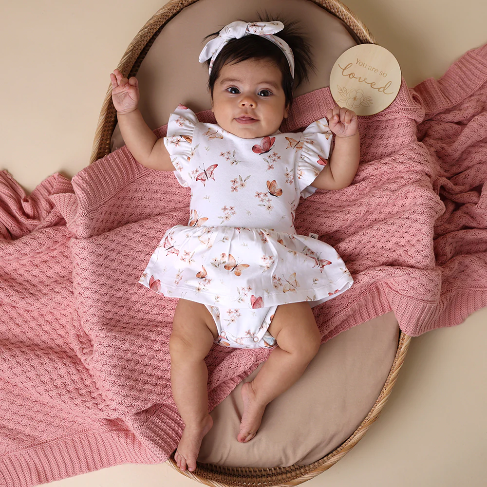Butterfly Short Sleeve Organic Dress - Image 3
