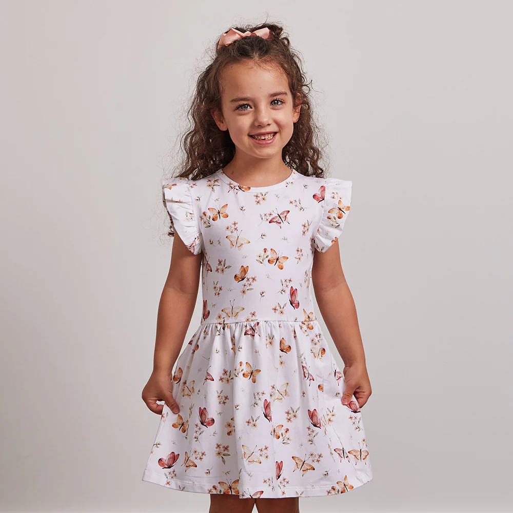 Butterfly Short Sleeve Organic Dress - Image 4
