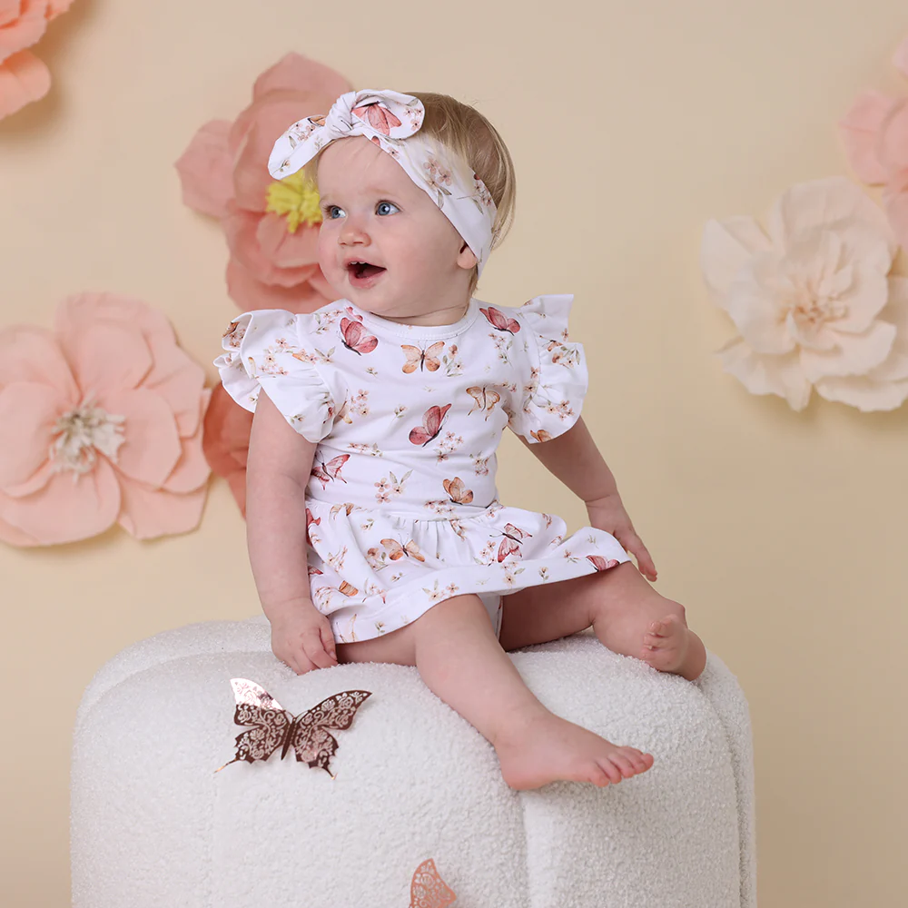 Butterfly Short Sleeve Organic Dress - Image 8